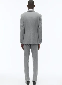 Fursac Wool Flannel Fitted Suit Light Grey Store