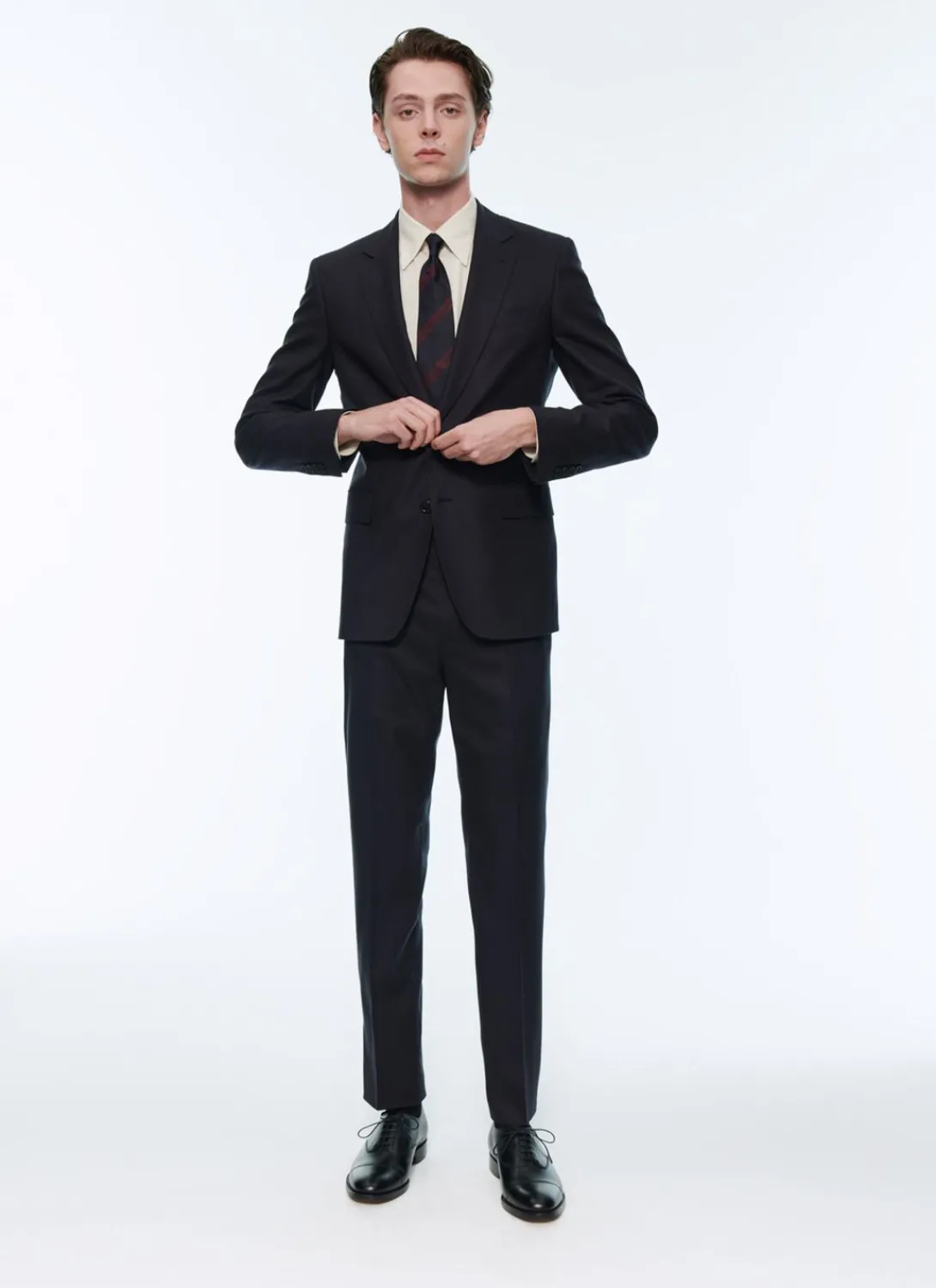 Fursac Wool Flannel Jacket Navy Blue Best Sale