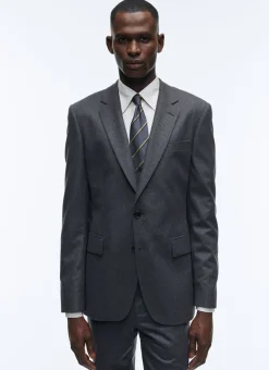 Fursac Wool Flannel Jacket Charcoal Grey Best