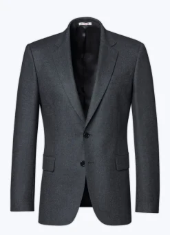 Fursac Wool Flannel Jacket Charcoal Grey Best