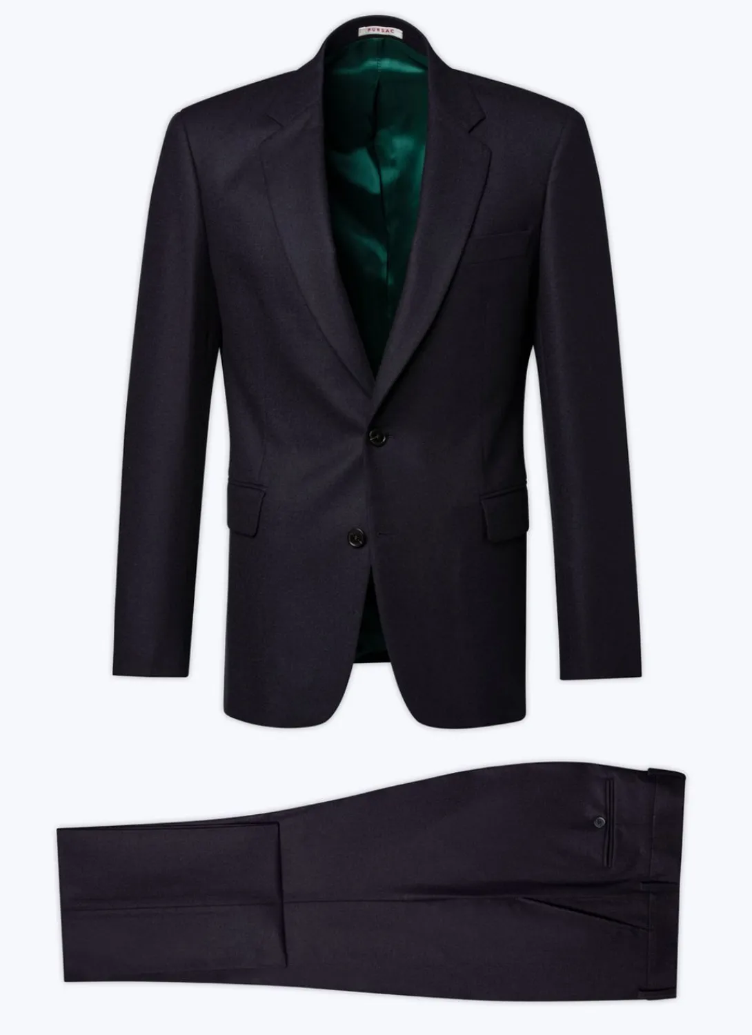 Fursac Wool Flannel Si Navy Blue Fashion