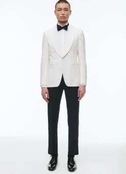 Fursac Wool, Mohair And Silk Tuxedo Ecru Cheap