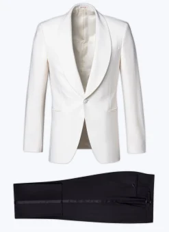 Fursac Wool, Mohair And Silk Tuxedo Ecru Cheap