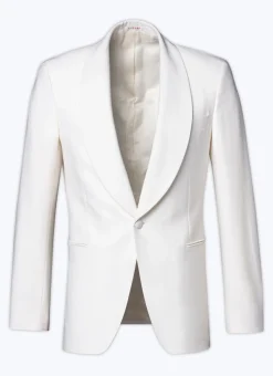 Fursac Wool, Mohair And Silk Tuxedo Jacket Ecru Hot
