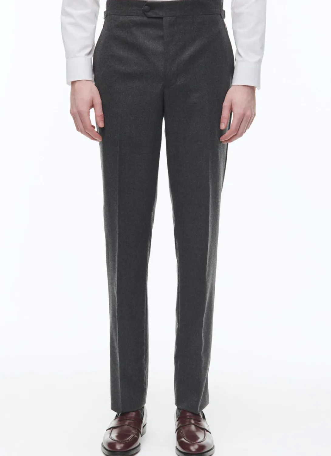 Fursac Wool Officer Collar Double-Breasted Suit Grey Fashion