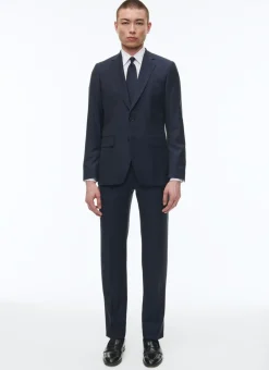 Fursac Wool Serge Large Suit Navy Blue Sale