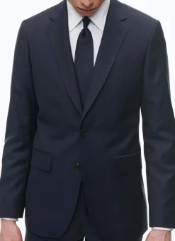 Fursac Wool Serge Large Suit Jacket Navy Blue Discount
