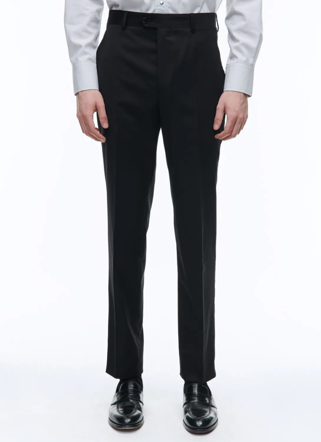Fursac Wool Serge Large Trousers Black Fashion