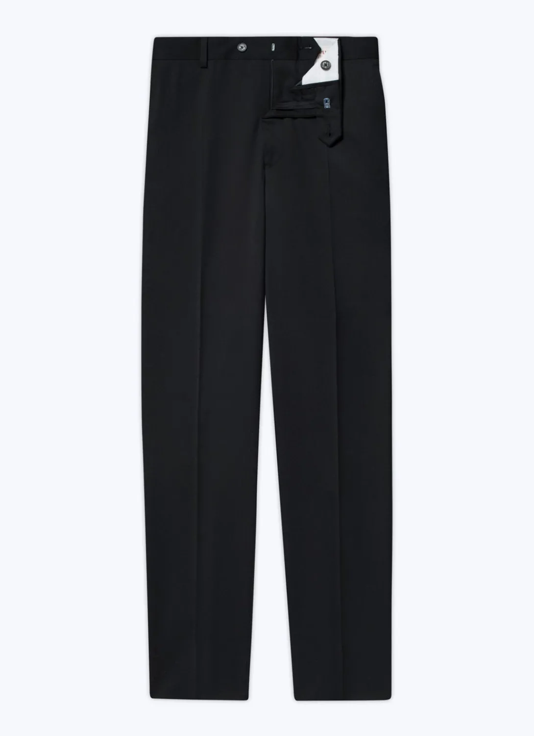 Fursac Wool Serge Large Trousers Black Fashion