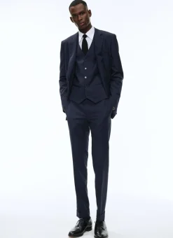Fursac Wool Serge 3-Piece Suit Navy Blue Sale