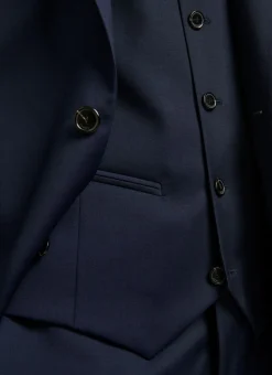 Fursac Wool Serge 3-Piece Suit Navy Blue Sale