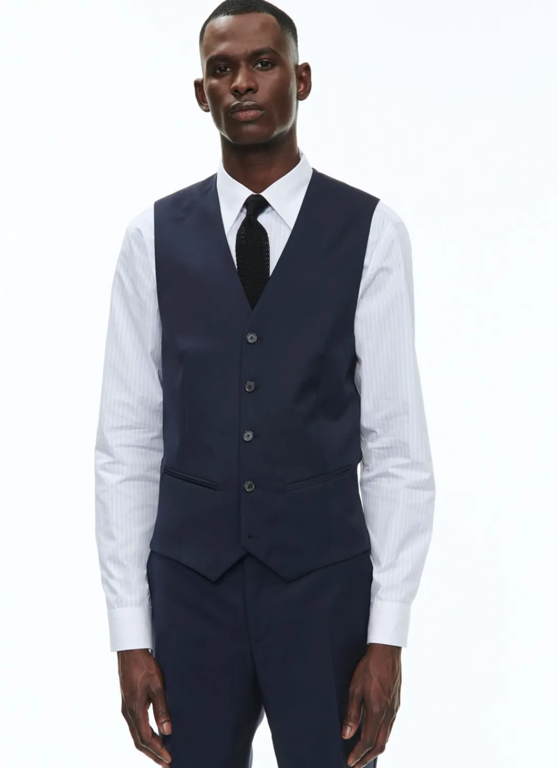 Fursac Wool Serge 3-Piece Suit Navy Blue Sale