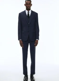 Fursac Wool Serge 3-Piece Suit Navy Blue Sale