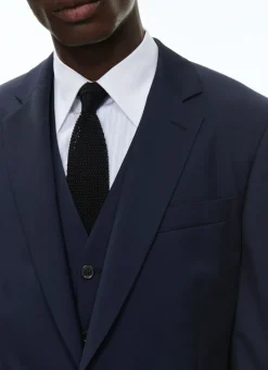 Fursac Wool Serge 3-Piece Suit Navy Blue Sale