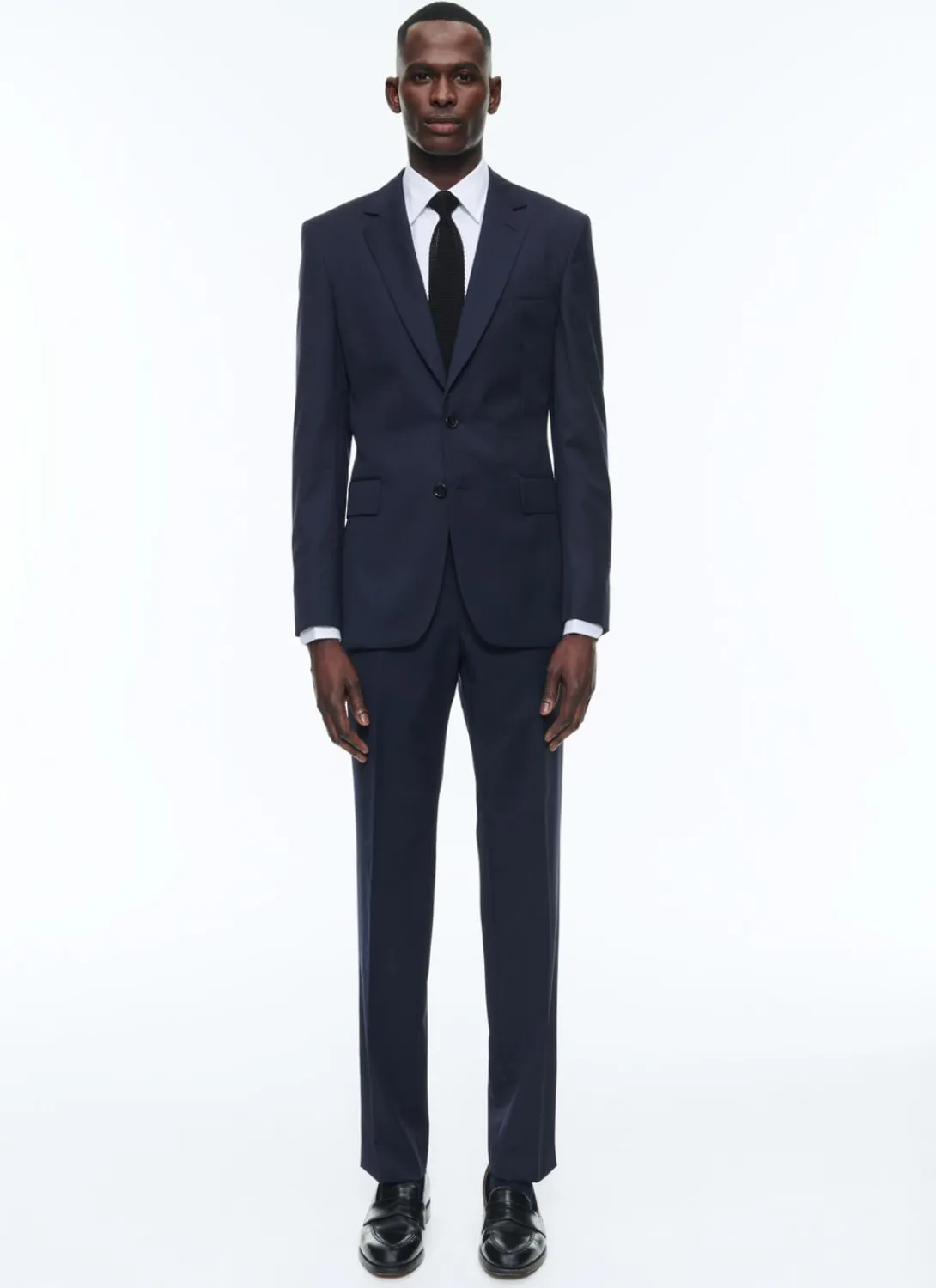 Fursac Wool Serge Suit Navy Blue Flash Sale