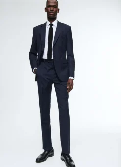 Fursac Wool Serge Suit Navy Blue Flash Sale