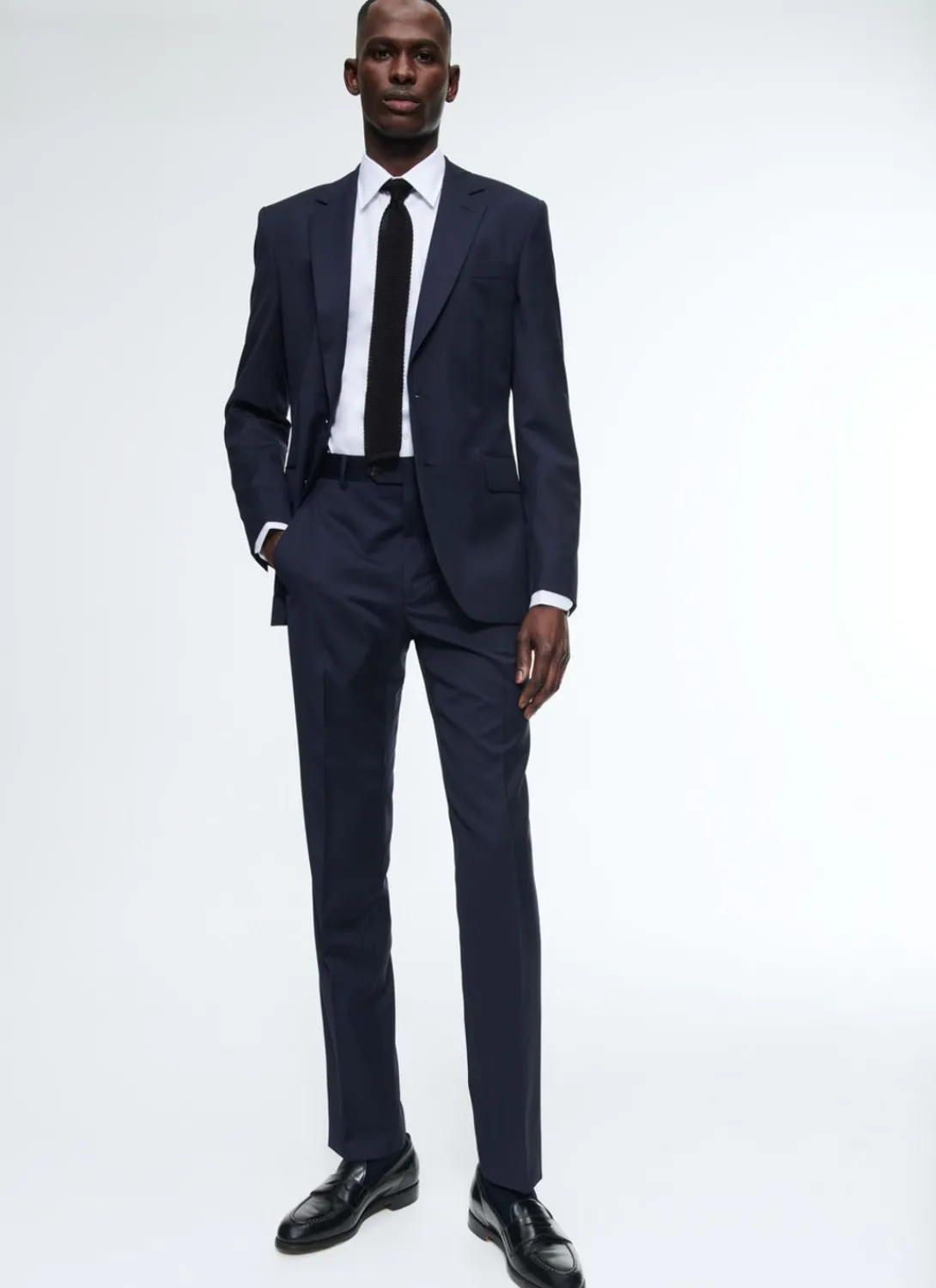 Fursac Wool Serge Suit Navy Blue Flash Sale