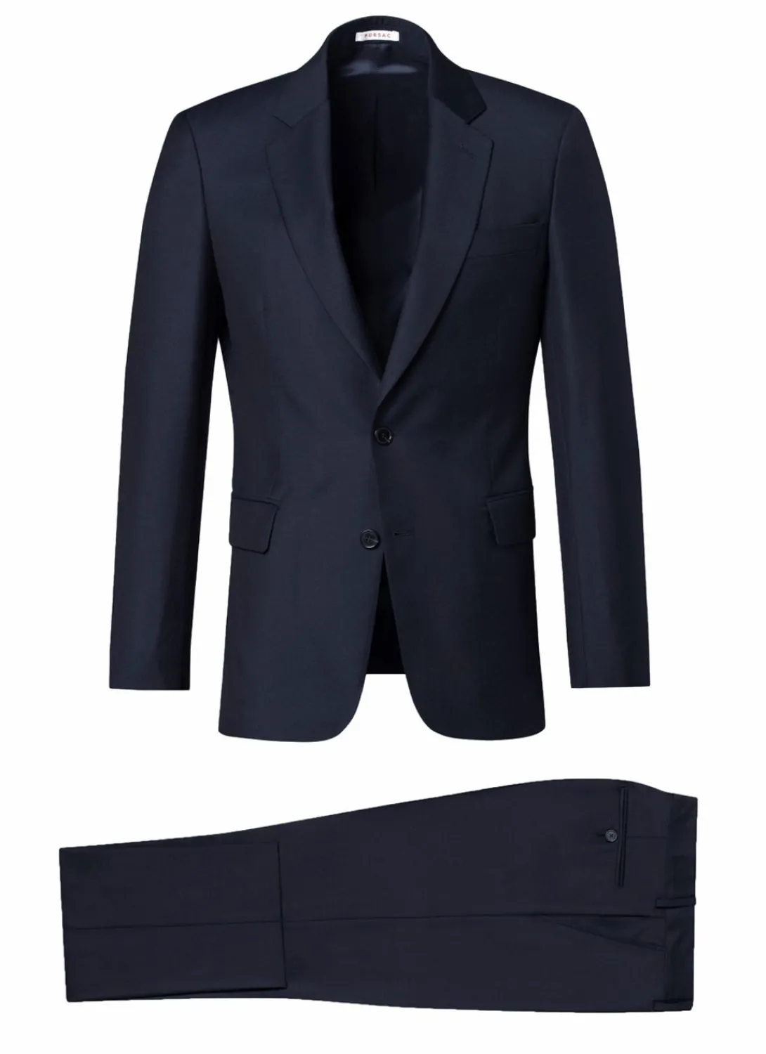 Fursac Wool Serge Suit Navy Blue Flash Sale