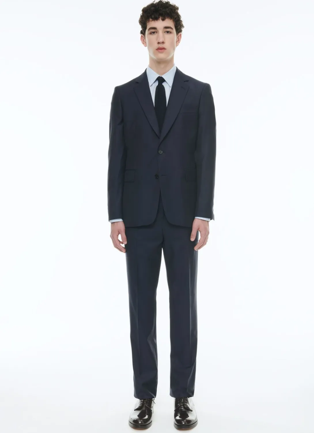 Fursac Wool Serge Suit Navy Blue Online