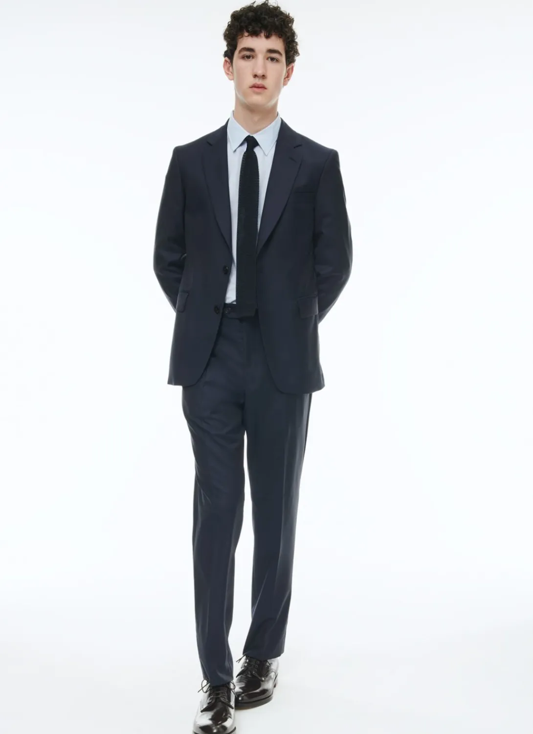 Fursac Wool Serge Suit Navy Blue Online