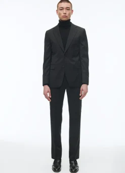 Fursac Wool Serge Suit Black Outlet
