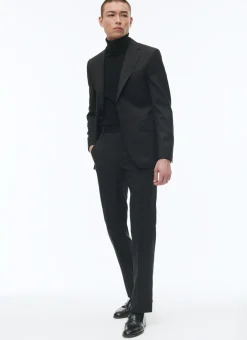 Fursac Wool Serge Suit Black Outlet