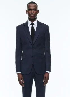 Fursac Wool Serge Suit Jacket Navy Blue Best