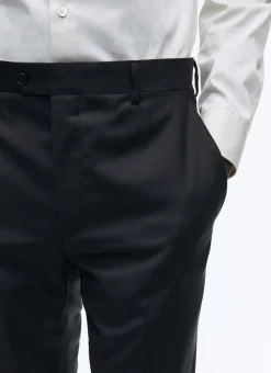 Fursac Wool Serge Trousers Black Discount