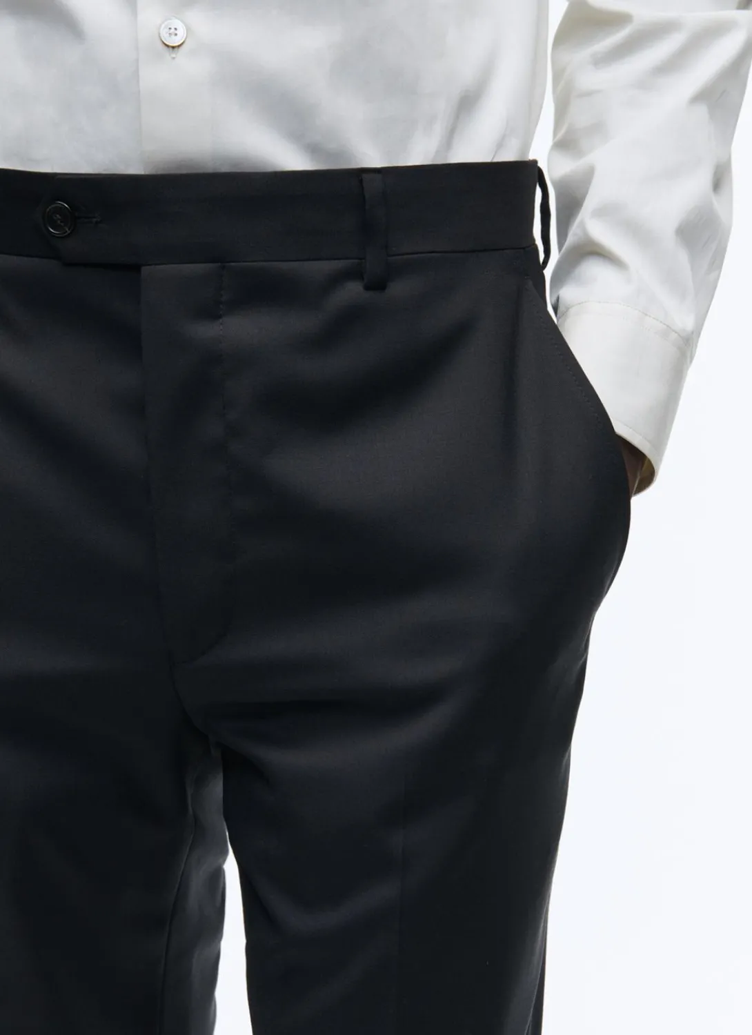 Fursac Wool Serge Trousers Black Discount