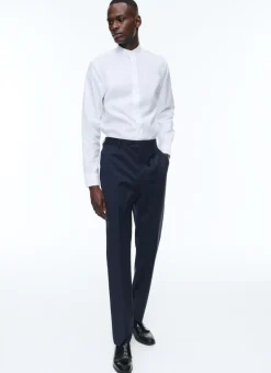 Fursac Wool Serge Trousers Navy Blue Fashion