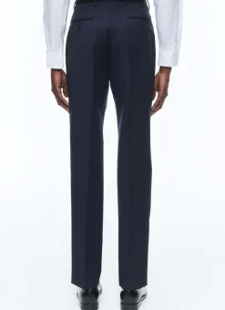 Fursac Wool Serge Trousers Navy Blue Fashion