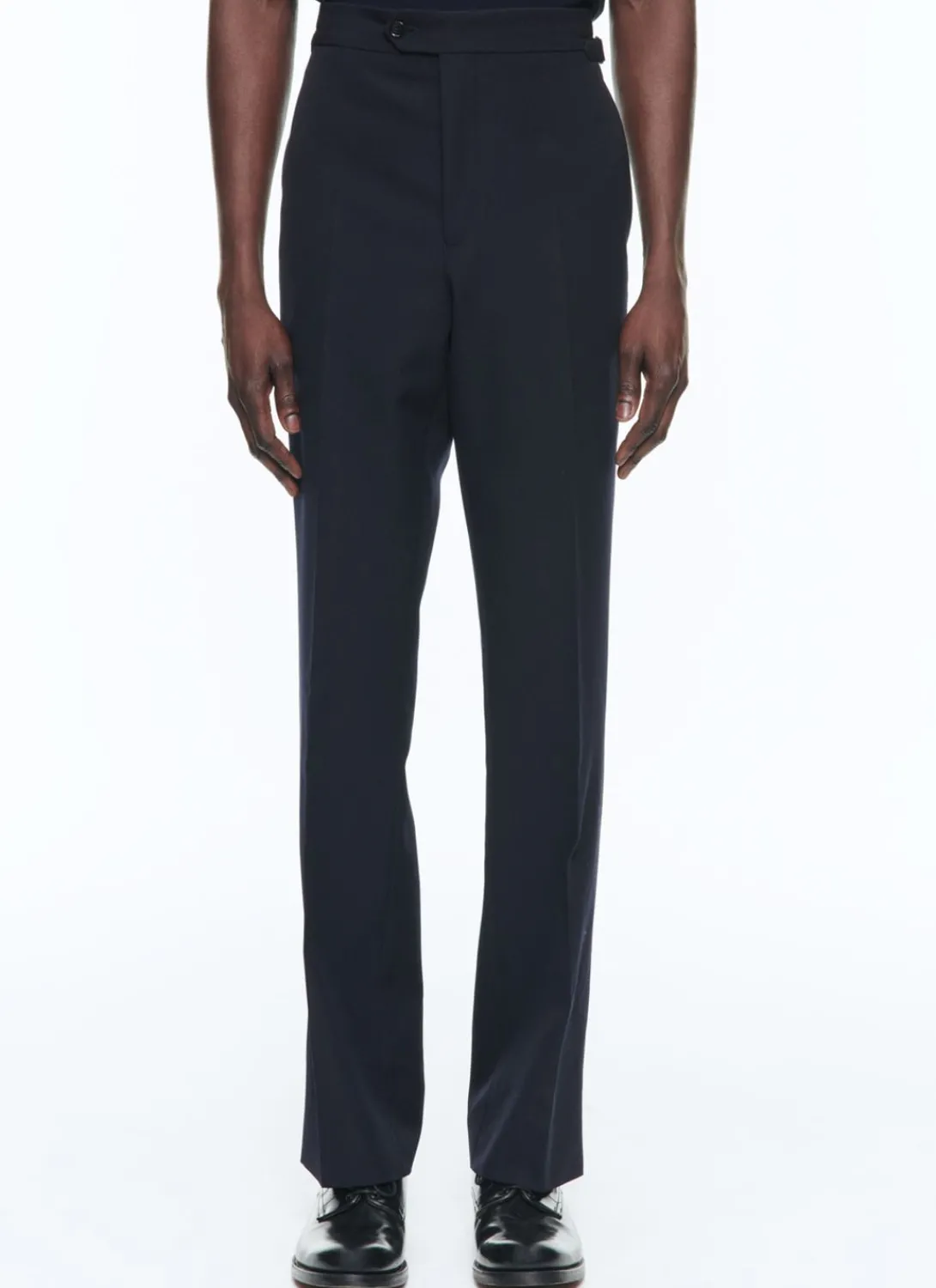 Fursac Wool Suit With Officer Collar Navy Blue Online