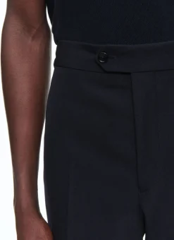 Fursac Wool Suit With Officer Collar Navy Blue Online