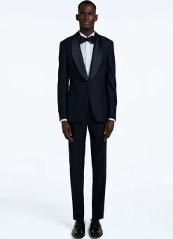 Fursac Wool Tuxedo Navy Blue Hot