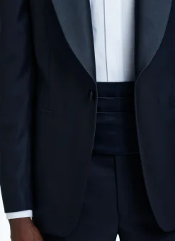 Fursac Wool Tuxedo Navy Blue Hot