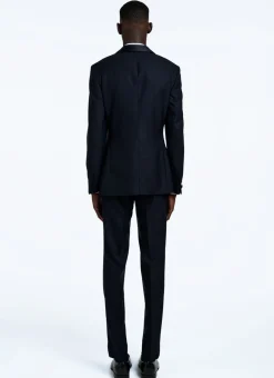 Fursac Wool Tuxedo Navy Blue Hot